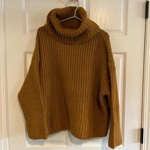 Topshop Ladies Long Sleeve Chunky Knit Turtleneck Sweater Size M